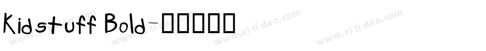 Kidstuff Bold字体转换